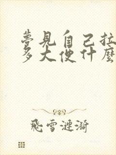 梦见自己拉了好多大便什么预兆