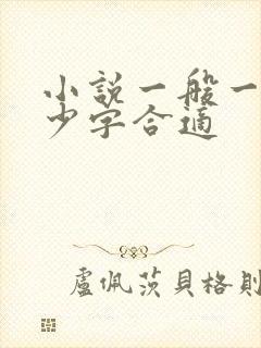 小说一般一章多少字合适