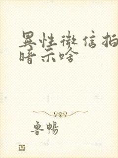 异性微信拍一拍暗示啥