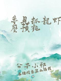 梦见抓龙虾是什么预兆