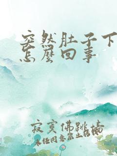 突然肚子下坠疼怎么回事