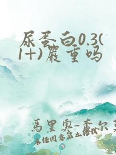 尿蛋白0.3(1+)严重吗