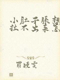 小肚子胀想拉屎拉不出来怎么回事