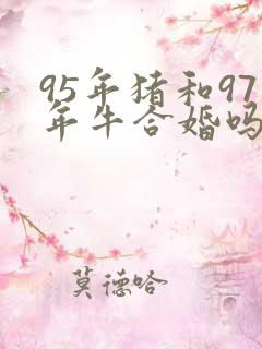 95年猪和97年牛合婚吗