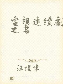 电视连续剧以美之名