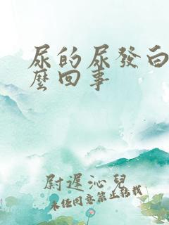 尿的尿发白是怎么回事