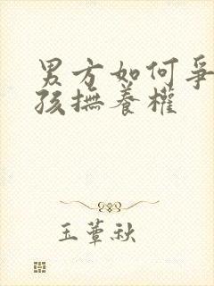 男方如何争取小孩抚养权