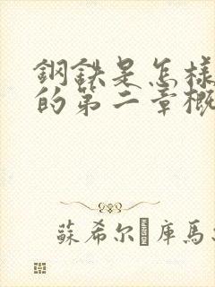 钢铁是怎样炼成的第二章概括50字