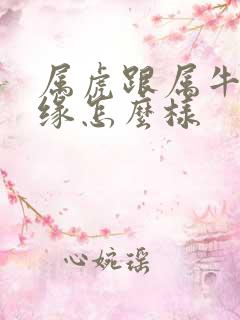 属虎跟属牛的姻缘怎么样