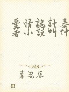 爱情诡计泰剧原著小说叫什么