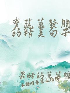 卖蔬菜发朋友圈的精美句子