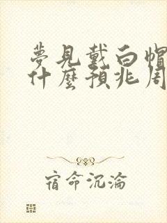 梦见戴白帽子是什么预兆周公解梦