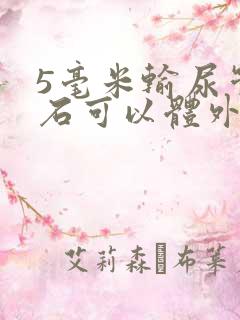 5毫米输尿管结石可以体外碎石吗