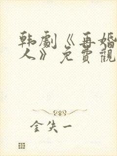 韩剧《再婚的女人》免费观看