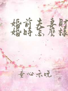 婚前夫妻财产离婚时怎么样分配