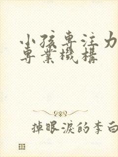 小孩专注力训练专业机构