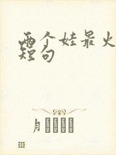 两个娃最火文案短句