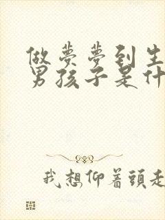 做梦梦到生了个男孩子是什么征兆