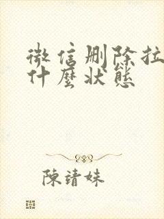 微信删除拉黑是什么状态