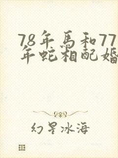 78年马和77年蛇相配婚姻如何