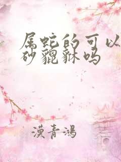 属蛇的可以带朱砂貔貅吗