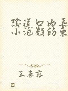 阴道口内长一些小泡类的东西是怎么回事