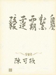 孩子面对自己的叛逆期怎么办