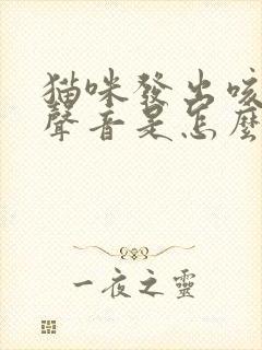 猫咪发出咳嗽的声音是怎么了