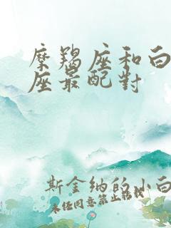 摩羯座和白羊星座最配对