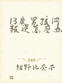 13岁男孩网瘾叛逆怎么办