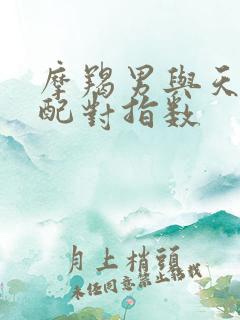 摩羯男与天秤女配对指数