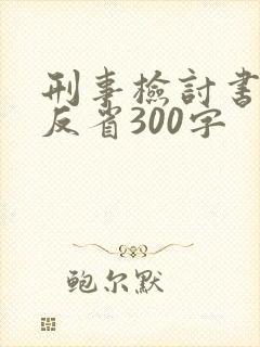 刑事检讨书自我反省300字