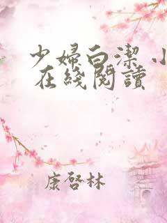 少妇白洁 小说 在线阅读