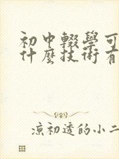 初中辍学可以学什么技术有前途