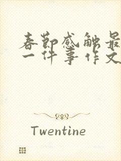 春节感触最深的一件事作文