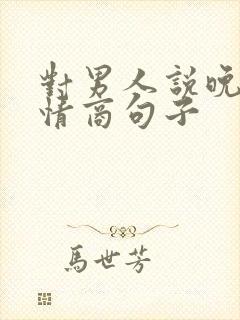 对男人说晚安高情商句子