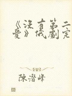 《没有第二次的爱》俄剧完整版