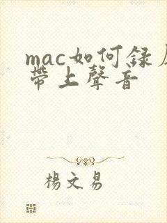 mac如何录屏带上声音