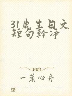 31岁生日文案短句干净