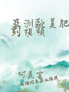 亚洲欧美肥熟系列视频