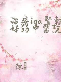 治疗iga肾较好的中医院