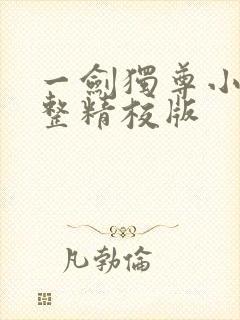 一剑独尊小说完整精校版