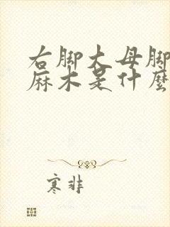 右脚大母脚趾头麻木是什么病