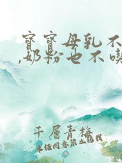 宝宝母乳不够吃,奶粉也不吃怎么办