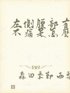 左侧腹部有硬块不痛是怎么回事