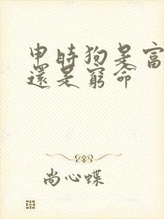 申时狗是富贵命还是穷命