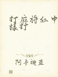 打麻将红中牌怎样打