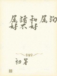 属猪和属狗婚配好不好