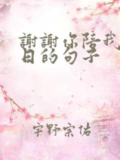 谢谢你陪我过生日的句子