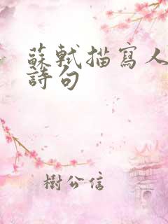 苏轼描写人生的诗句